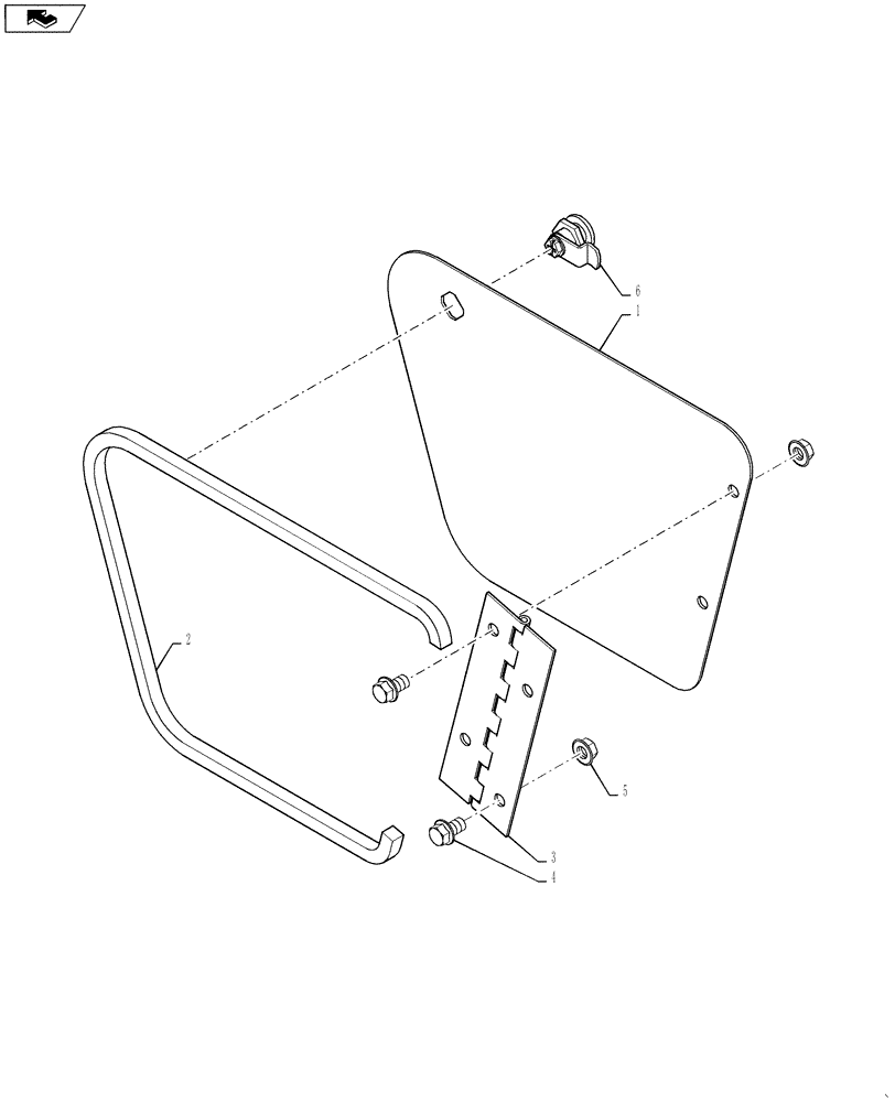 Схема запчастей Case IH 5130 - (66.260.36[02]) - DOOR ASSEMBLY, LEFT HAND, SEPARATOR REAR (66) - THRESHING