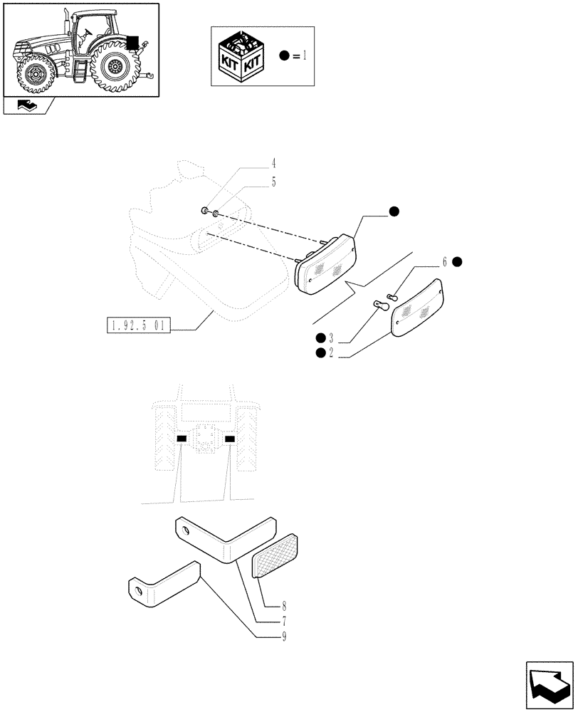 Схема запчастей Case IH PUMA 140 - (1.75.6[04]) - REAR COMBINATION LAMPS (06) - ELECTRICAL SYSTEMS