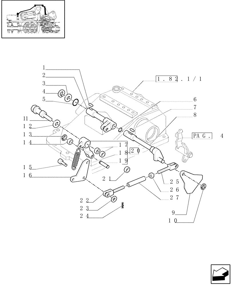 Схема запчастей Case IH MXM130 - (1.82.5[02]) - MECHANICAL GEAR BOX 20X16 (40 KM/H) /MECHANICALLY CONTROLLED HYDRAULIC LIFT (OPEN CENTRE) (07) - HYDRAULIC SYSTEM