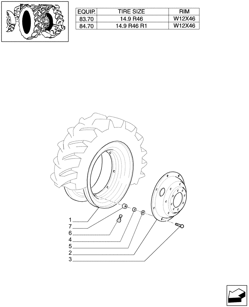 Схема запчастей Case IH MXM120 - (83.00[05]) - DRIVE WHEELS (11) - WHEELS/TRACKS