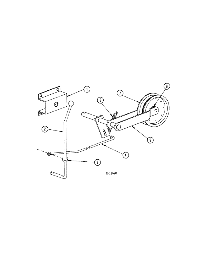 Схема запчастей Case IH 1010 - (170[A]) - GRAIN BIN JACKSHAFT DRIVE TIGHTENER (80) - CROP STORAGE/UNLOADING