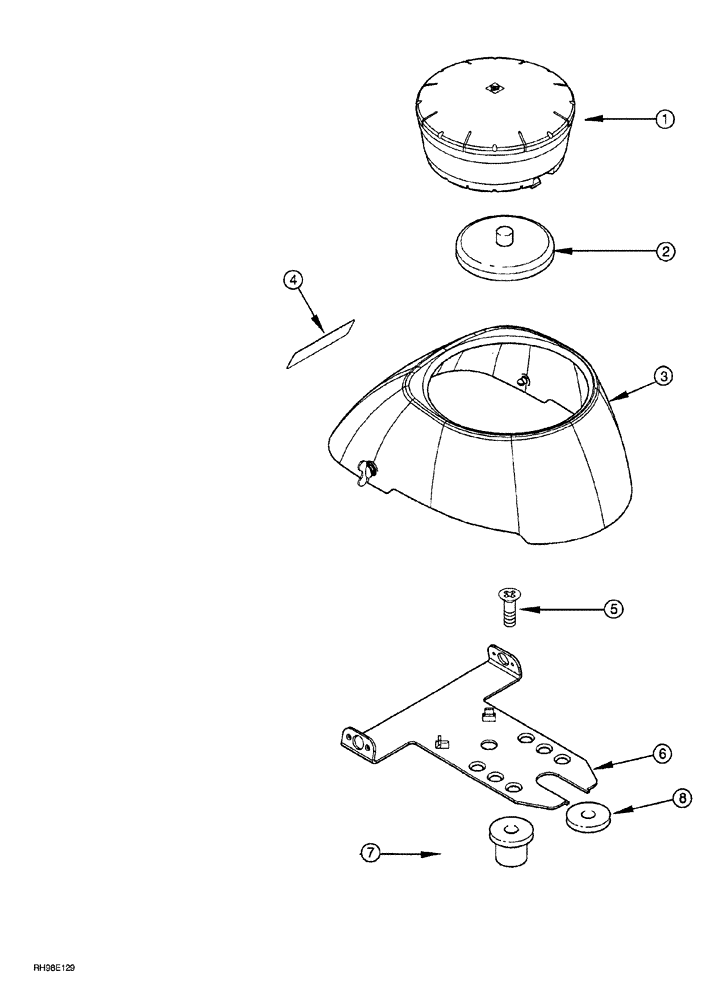 Схема запчастей Case IH 2388 - (04-52) - AFS - ANTENNA UNIT (06) - ELECTRICAL