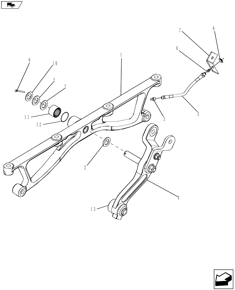 Схема запчастей Case IH 7130 - (74.110.07) - HANGER ASSEMBLY ARM, RIGHT AND LEFT HAND (74) - CLEANING