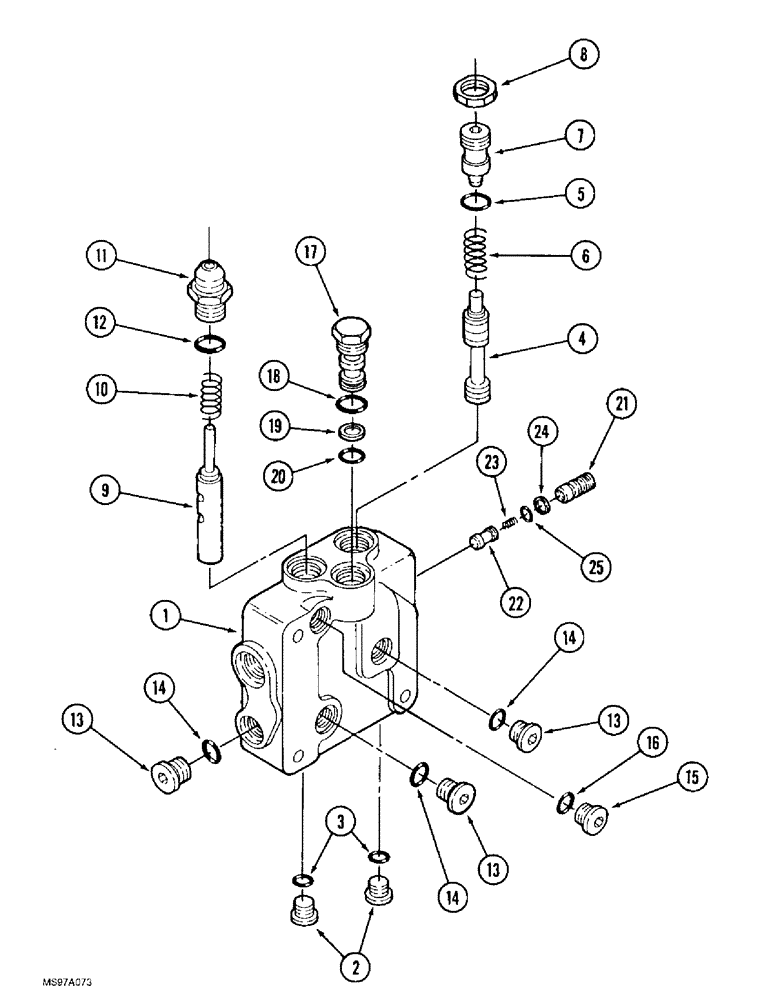 Схема запчастей Case IH 9380 QUADTRAC - (8-106) - AXLE HYDRAULICS, REGULATOR VALVE ASSEMBLY (08) - HYDRAULICS