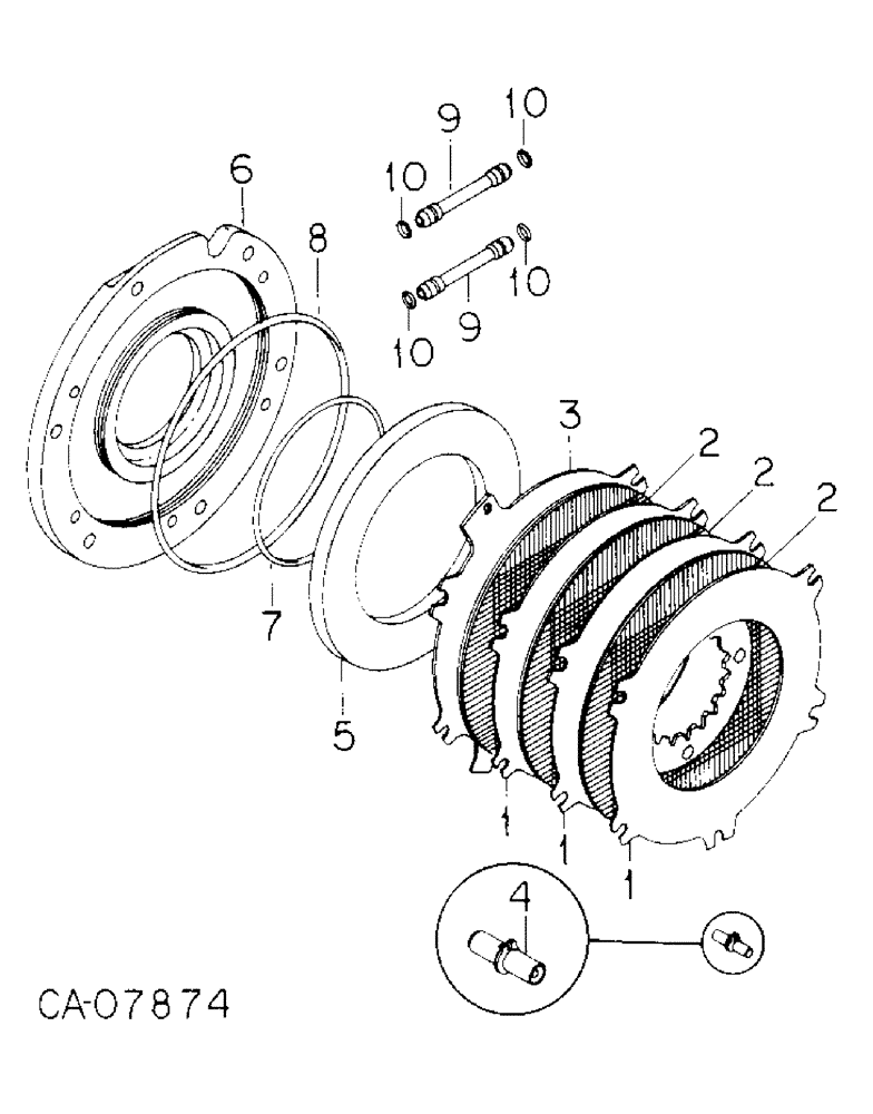 Схема запчастей Case IH 7288 - (04-01) - BRAKES, MASTER BRAKES (5.1) - BRAKES