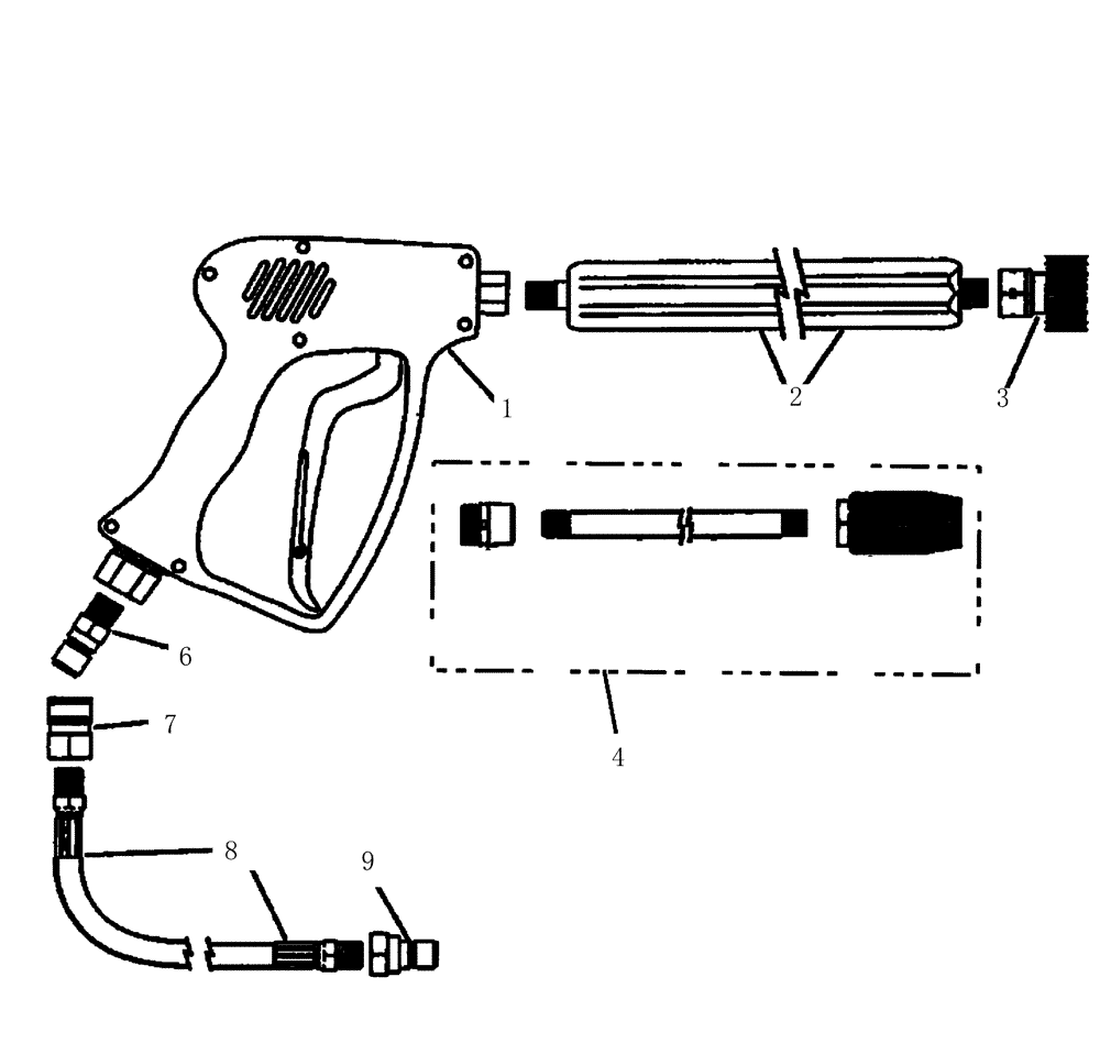 Схема запчастей Case IH FLX810 - (12-005) - PRESSURE WASHER TRIGGER GUN Pressure Washer