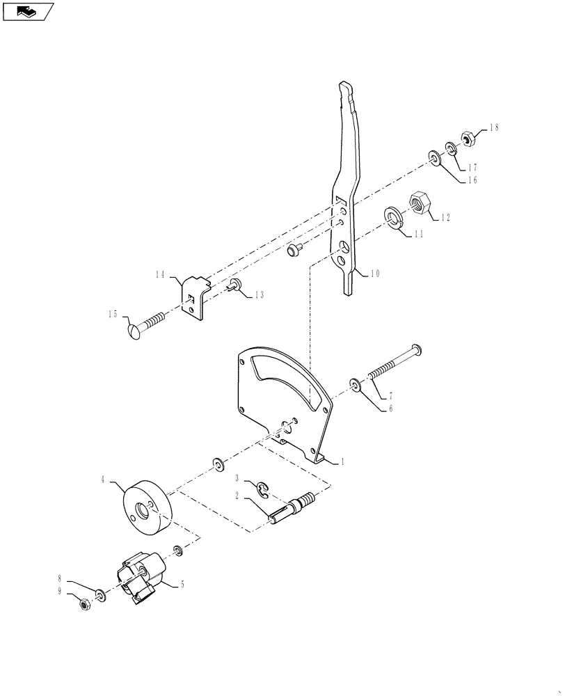 Схема запчастей Case IH 7130 - (10.220.02) - THROTTLE CONTROL LEVER (10) - ENGINE