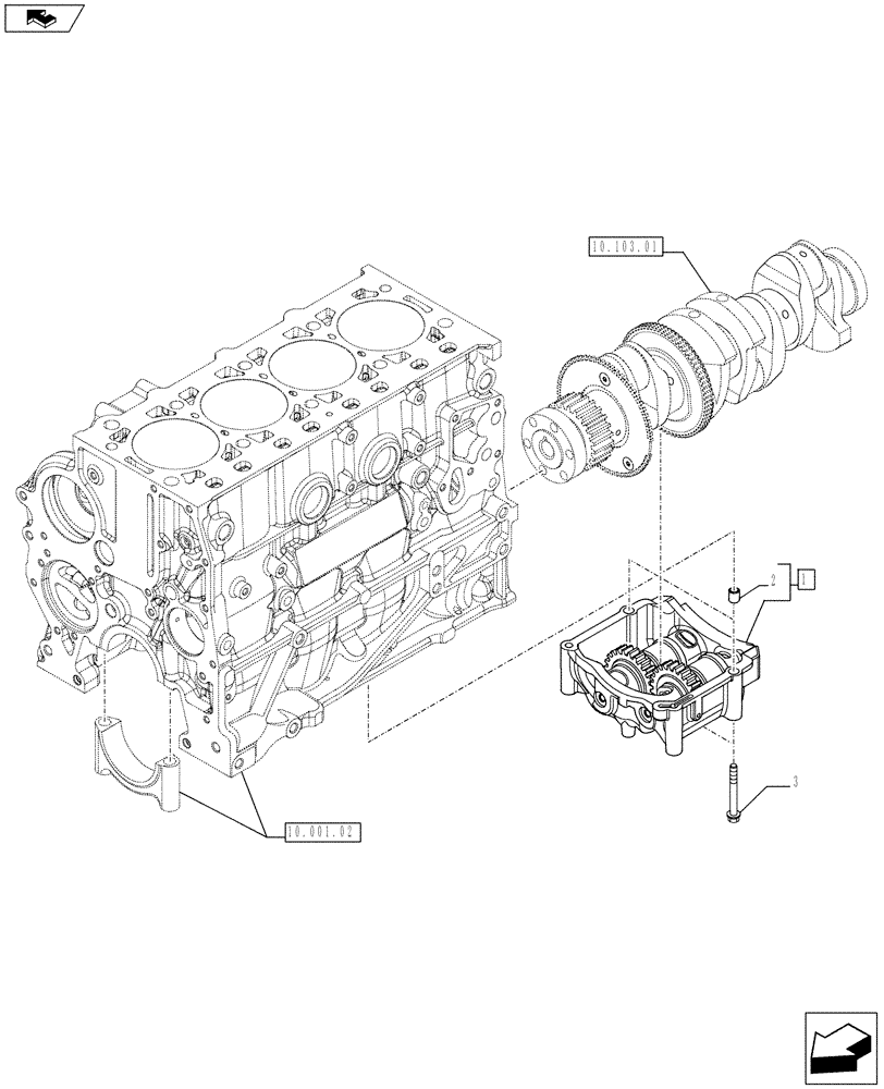 Схема запчастей Case IH FARMALL 75C - (10.110.02) - DYNAMIC BALANCER (10) - ENGINE