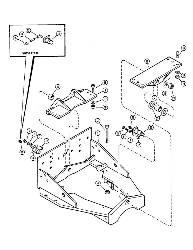 Схема запчастей Case IH 2670 - (248) - REAR AXLE TRUNNION AND PIVOT (06) - POWER TRAIN