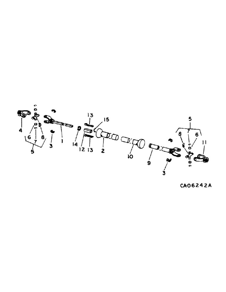 Схема запчастей Case IH 1482 - (07-05) - DRIVE TRAIN, POWER TAKE OFF KNUCKLE, REXNORD Drive Train