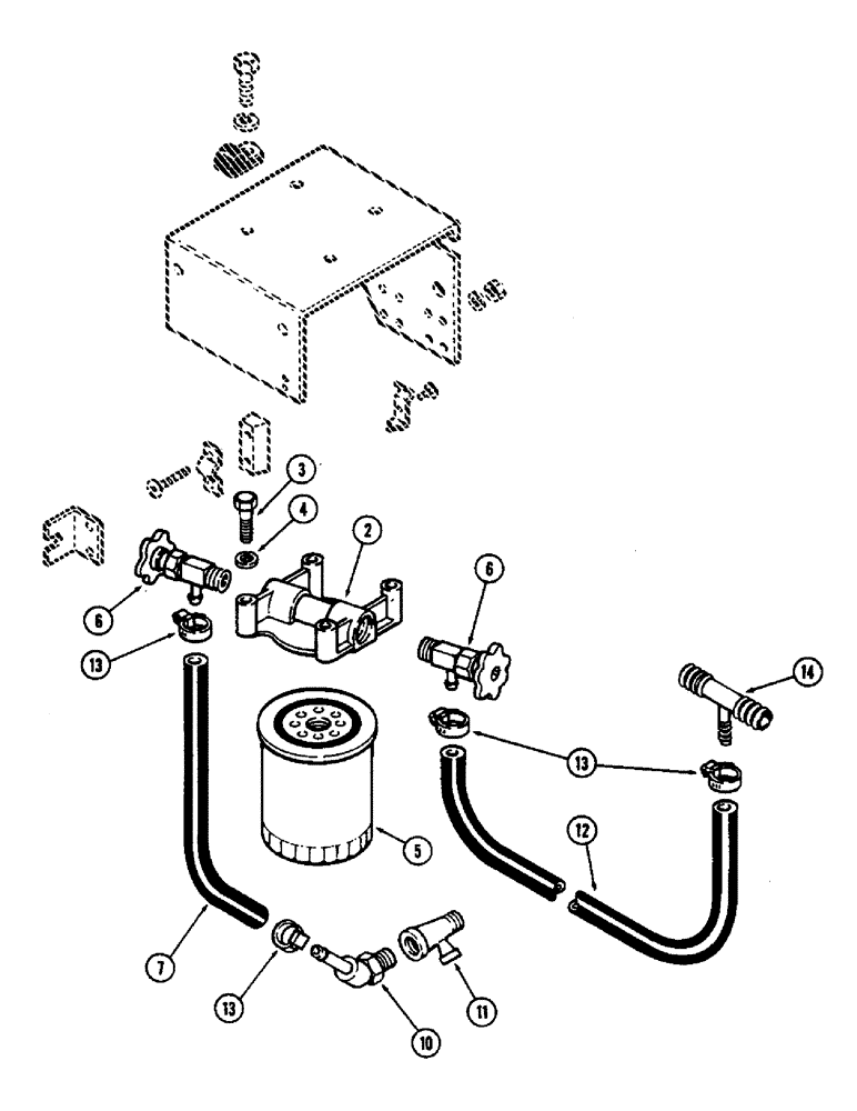 Схема запчастей Case IH 2470 - (010) - WATER FILTER KIT, 504BDT DIESEL ENGINE (02) - ENGINE