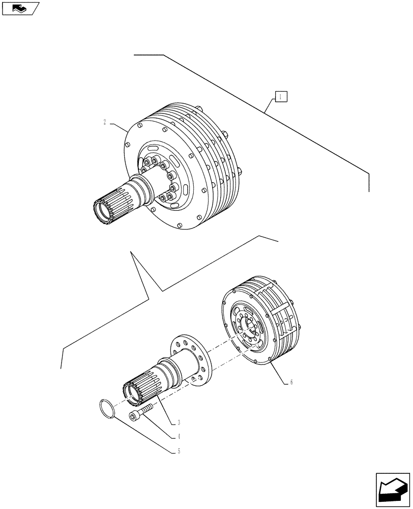 Схема запчастей Case IH PUMA 145 - (88.031.01[05]) - DIA KIT, FRONT POWER TAKE-OFF - CLUTCH - BREAKDOWN (88) - ACCESSORIES