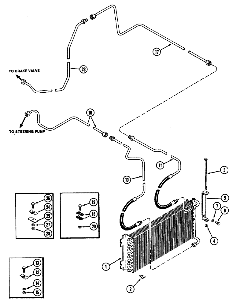 Схема запчастей Case IH 2290 - (5-178) - OIL COOLER (05) - STEERING