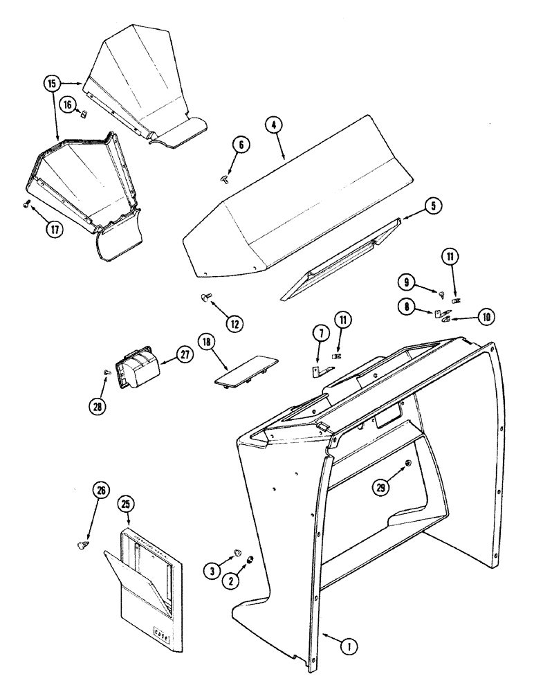 Схема запчастей Case IH 2594 - (9-036) - INSTRUMENT PANEL SHROUD (09) - CHASSIS/ATTACHMENTS