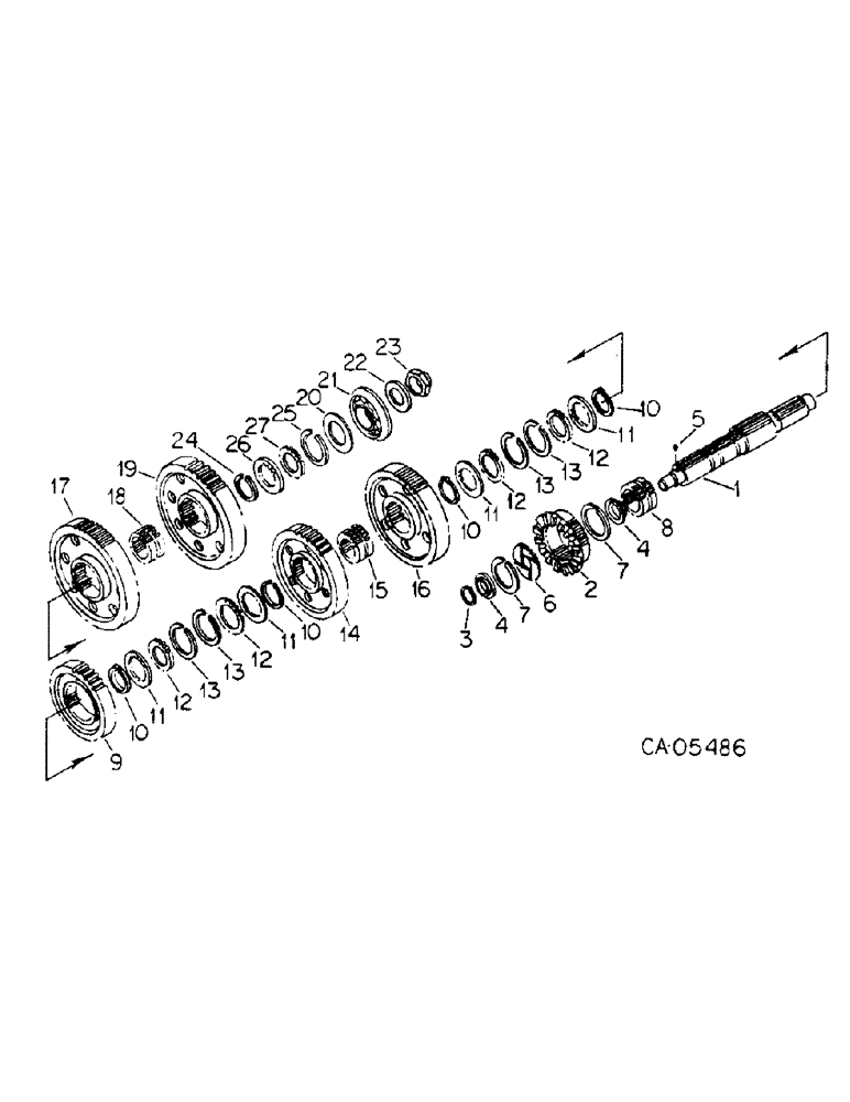 Схема запчастей Case IH 4786 - (07-05) - DRIVE TRAIN, MAINSHAFT (04) - Drive Train