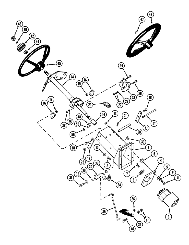 Схема запчастей Case IH 3294 - (5-114) - ADJUSTABLE STEERING COLUMN (05) - STEERING