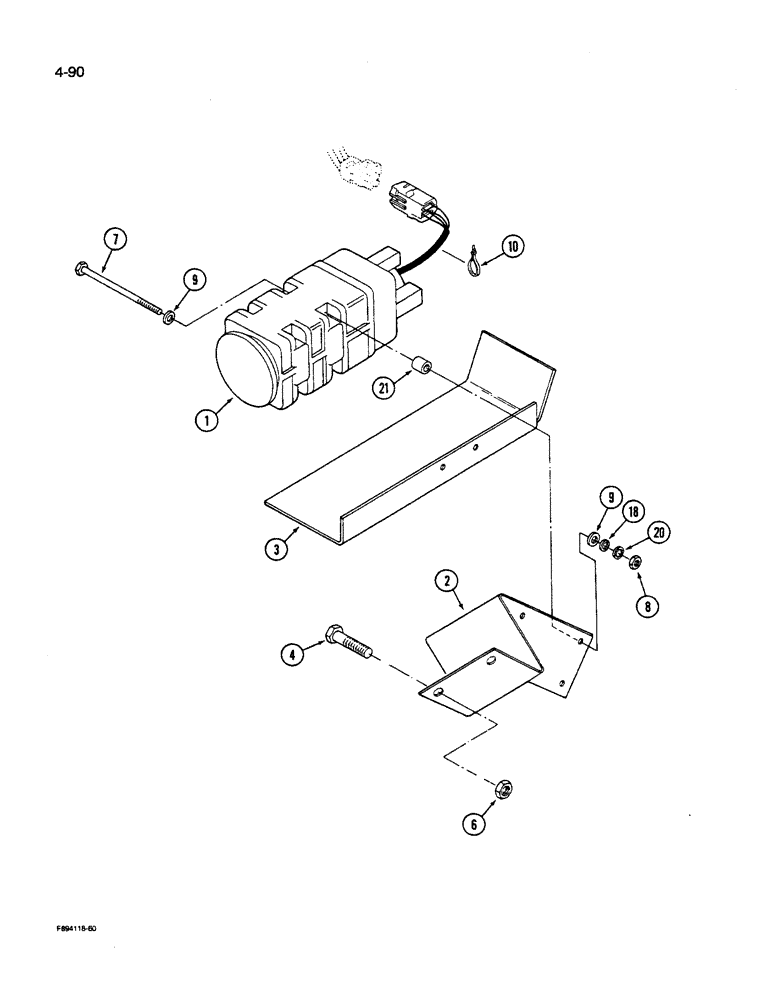 Схема запчастей Case IH 9280 - (4-090) - GROUND SPEED SENSOR (04) - ELECTRICAL SYSTEMS