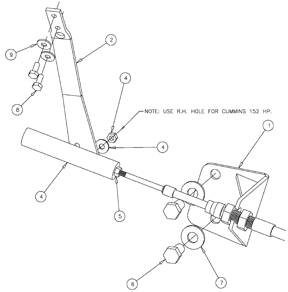 Схема запчастей Case IH 3150 - (03-034) - THROTTLE CABLE ASSEMBLY (01) - ENGINE