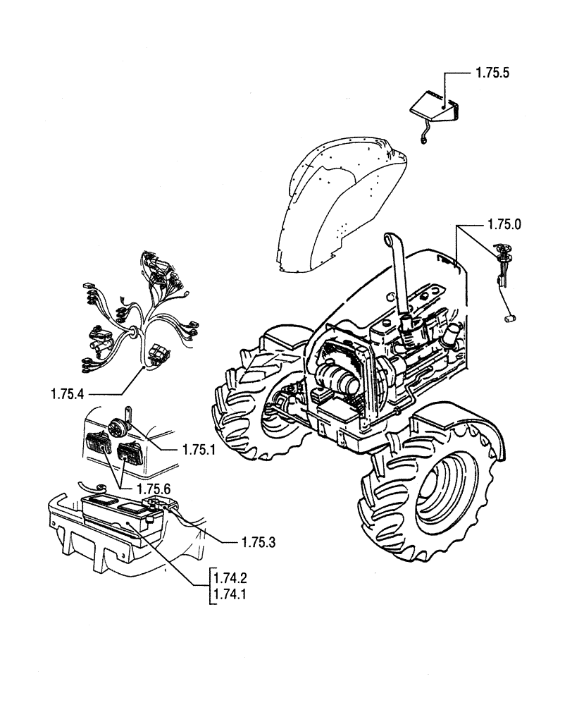 Схема запчастей Case IH JX95 - (1.74.0 SEC. 06) - ELECTRICAL (06) - ELECTRICAL SYSTEMS