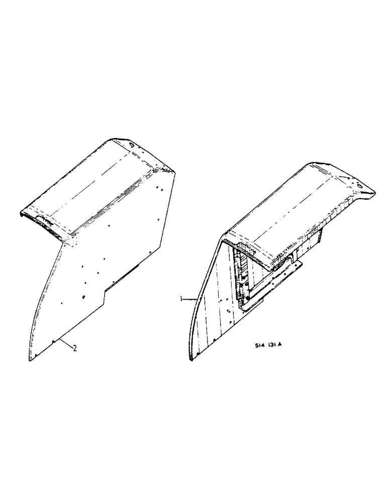 Схема запчастей Case IH 454 - (13-13) - REAR FENDERS, FLAT TOP, UP TO 2400A/000500 (05) - SUPERSTRUCTURE