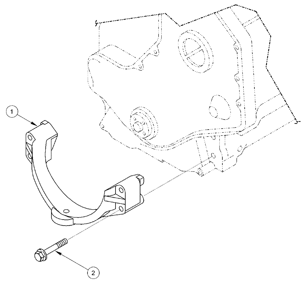 Схема запчастей Case IH 3185 - (03-005) - FRONT ENGINE SUPPORT (01) - ENGINE