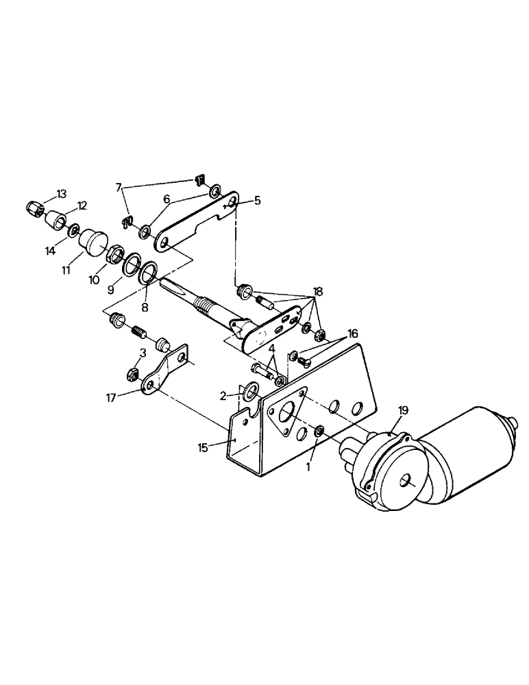 Схема запчастей Case IH CR-1225 - (10-28) - WIPER DRIVE ASSEMBLY, REAR WINDOW Options & Miscellaneous