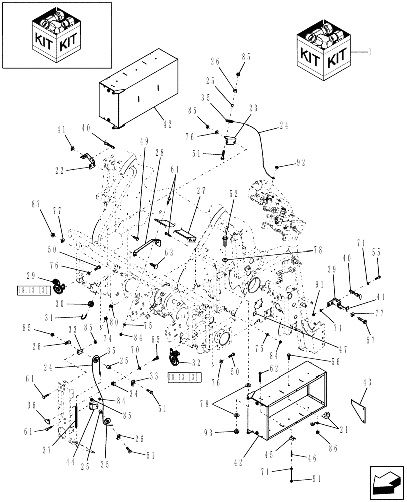 Схема запчастей Case IH RB454 - (18.13[2]) - DIA KIT, TWINE CONVERSION (18) - ACCESSORIES