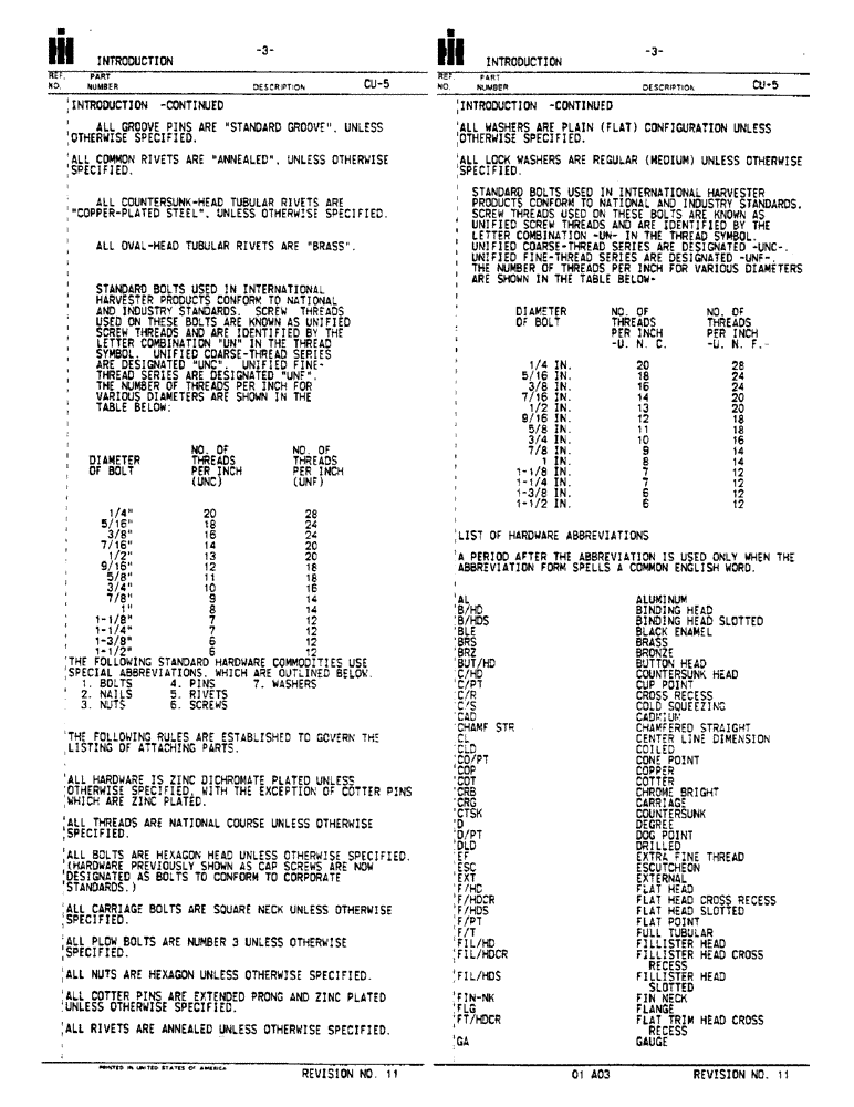 Схема запчастей Case IH 133 - (3) - INTRODUCTION (00) - PICTORIAL INDEX