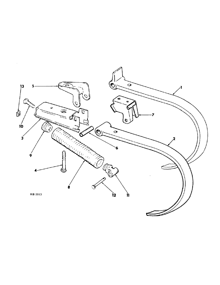 Схема запчастей Case IH 45 - (A-2) - GROUND WORKING TOOLS & SHANKS W/SERRATED TYPE SHANK BUSHING, BUILT 1965-1970 SEASON 