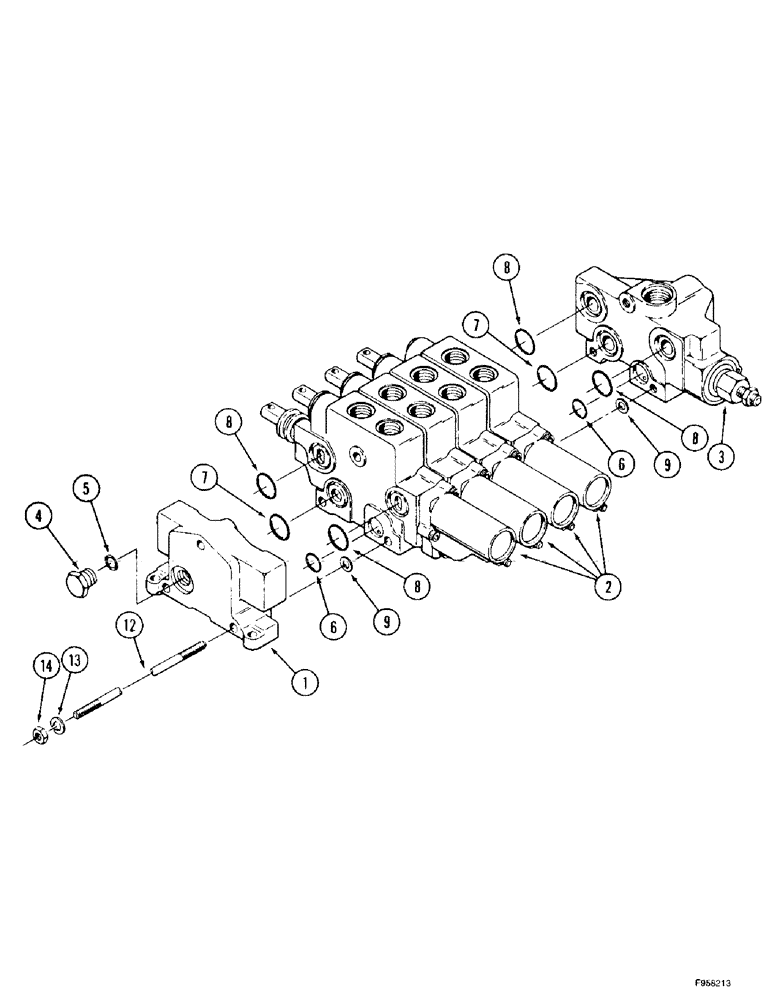 Схема запчастей Case IH 9350 - (8-60) - HYDRAULIC REMOTE VALVE ASSEMBLY, WITHOUT LOAD LOCKS (08) - HYDRAULICS