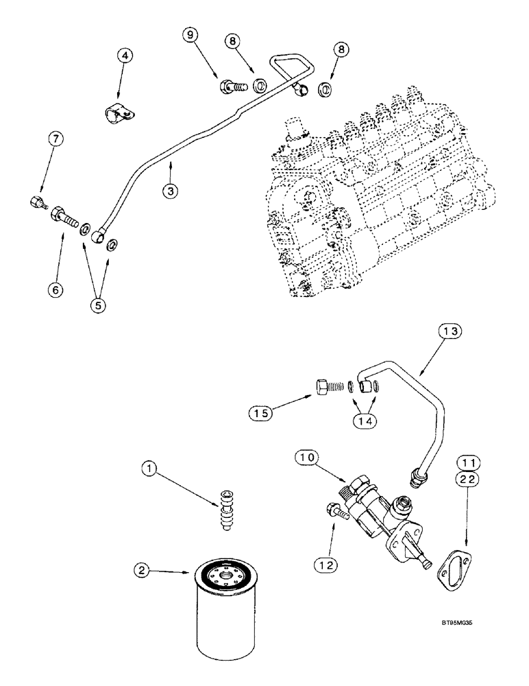 Схема запчастей Case IH 2166 - (3-05A) - FUEL FILTER AND TRANSFER PUMP, 6TA-830 EMISSIONS CERTIFIED ENGINE, COMBINE P.I.N. JJC0180000 & AFTER (02) - FUEL SYSTEM