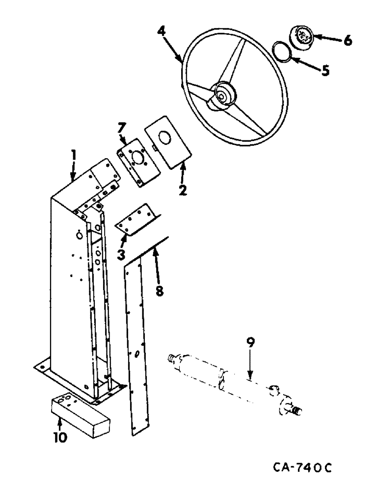 Схема запчастей Case IH 715 - (05-01) - STEERING, STEERING COLUMN, WHEEL AND STEERING CYLINDER (04) - STEERING