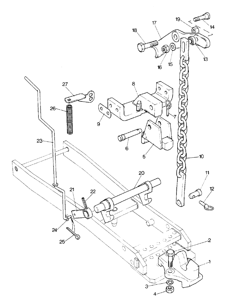 Схема запчастей Case IH 1290 - (L-10) - PICK-UP HITCH (09) - IMPLEMENT LIFT