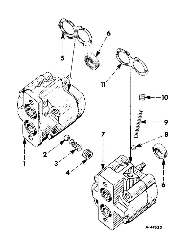 Схема запчастей Case IH 240 - (253) - HYDRAULIC SYSTEM, HYDRAULIC PUMP, FOR FARMALL AND INTL 240 TRACTORS EQUIPPED W/HYDRA-TOUCH SYSTEM (07) - HYDRAULIC SYSTEM