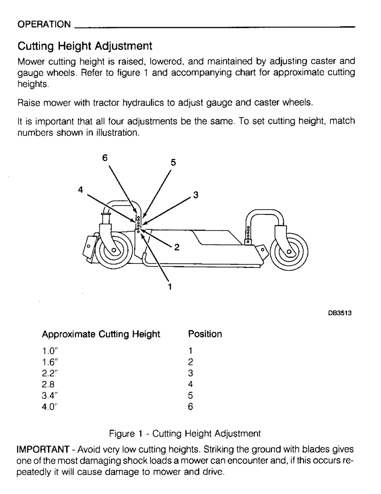 Схема запчастей Case IH M172 - (11) - OPERATION, CUTTING HEIGHT ADJUSTMENT (05) - SERVICE & MAINTENANCE