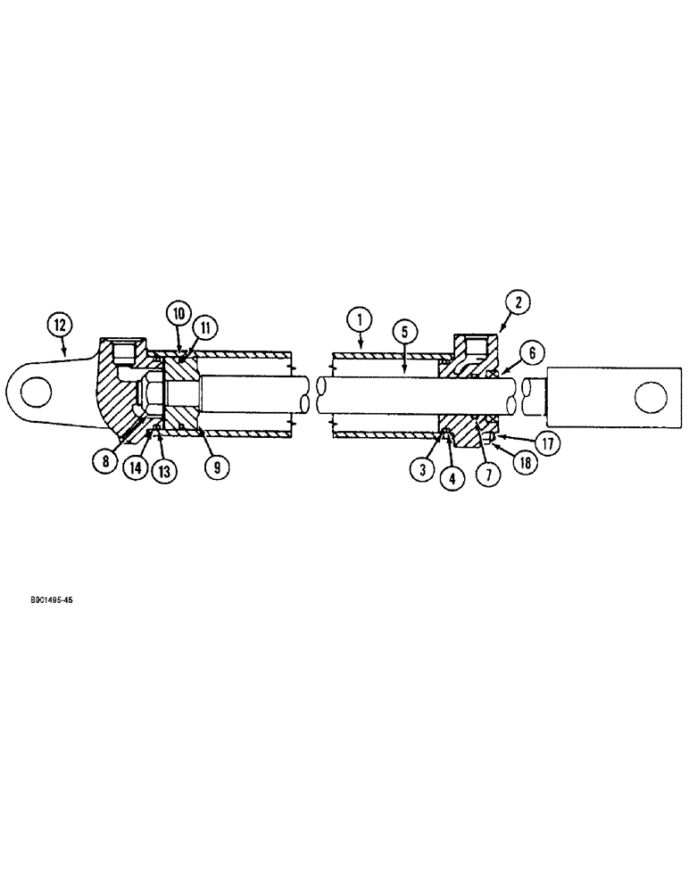 Схема запчастей Case IH 1400 - (8-07C) - HYDRAULIC CYLINDER, HYDRAULIC DISTRIBUTOR (07) - HYDRAULICS