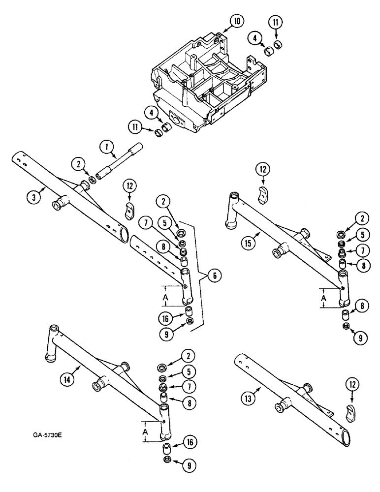 Схема запчастей Case IH 833 - (5-274) - FRONT AXLE (05) - STEERING