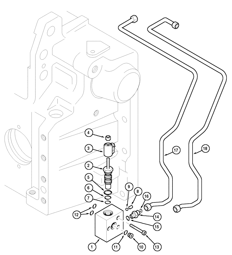 Схема запчастей Case IH MX80C - (08-17) - P.T.O. VALVE AND LINKAGE (08) - HYDRAULICS