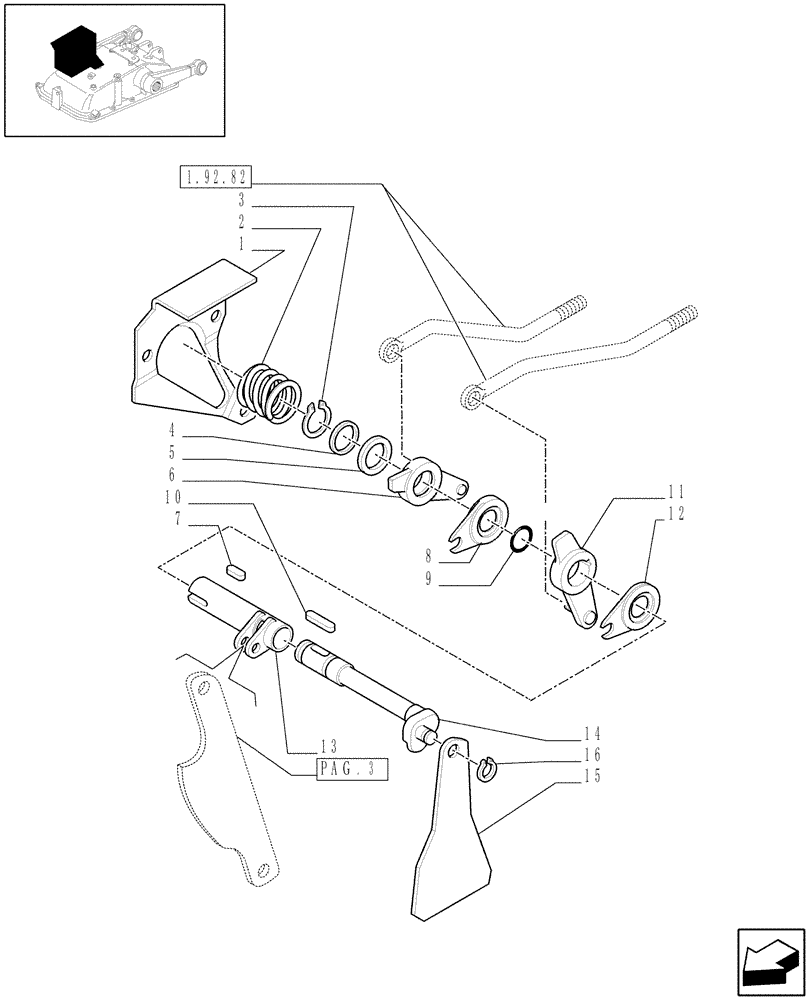 Схема запчастей Case IH JX1085C - (1.82.5[01]) - LIFT CONTROL (07) - HYDRAULIC SYSTEM