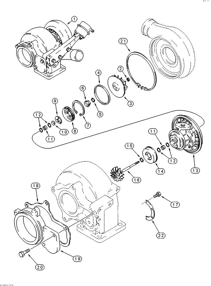 Схема запчастей Case IH 2155 - (2-23A) - TURBOCHARGER ASSEMBLY, 6TA-830 EMISSIONS CERTIFIED ENGINE, COTTON PICKER P.I.N. JJC0156230 AND AFTER (01) - ENGINE