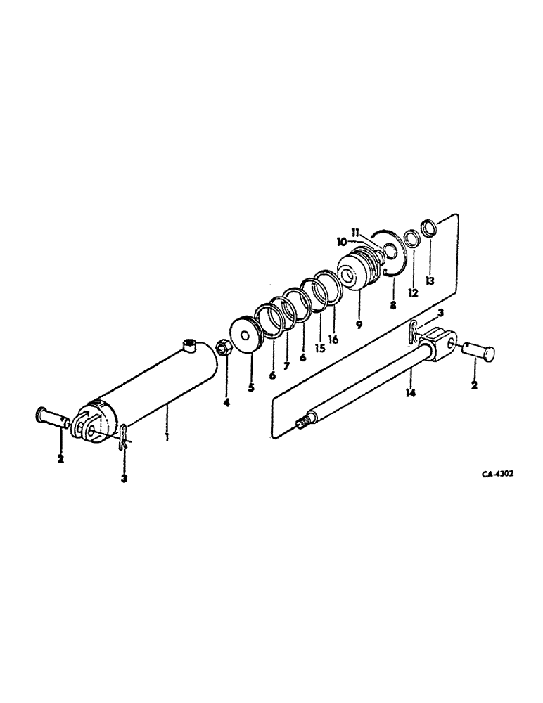 Схема запчастей Case IH 555 - (A-79) - HYDRAULIC CYLINDER, IH, 3.5 X 8 DOUBLE ACTING 