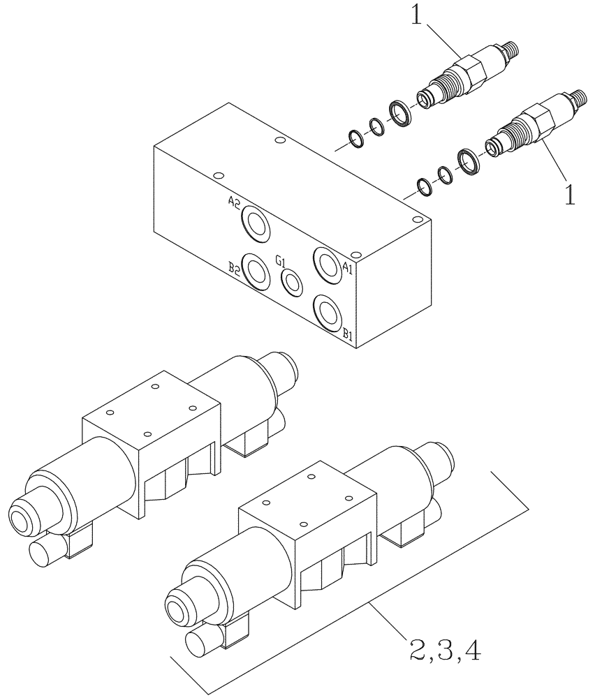 Схема запчастей Case IH 7700 - (B05[02]) - HYDRAULIC VALVE {Sidetrim} Hydraulic Components & Circuits