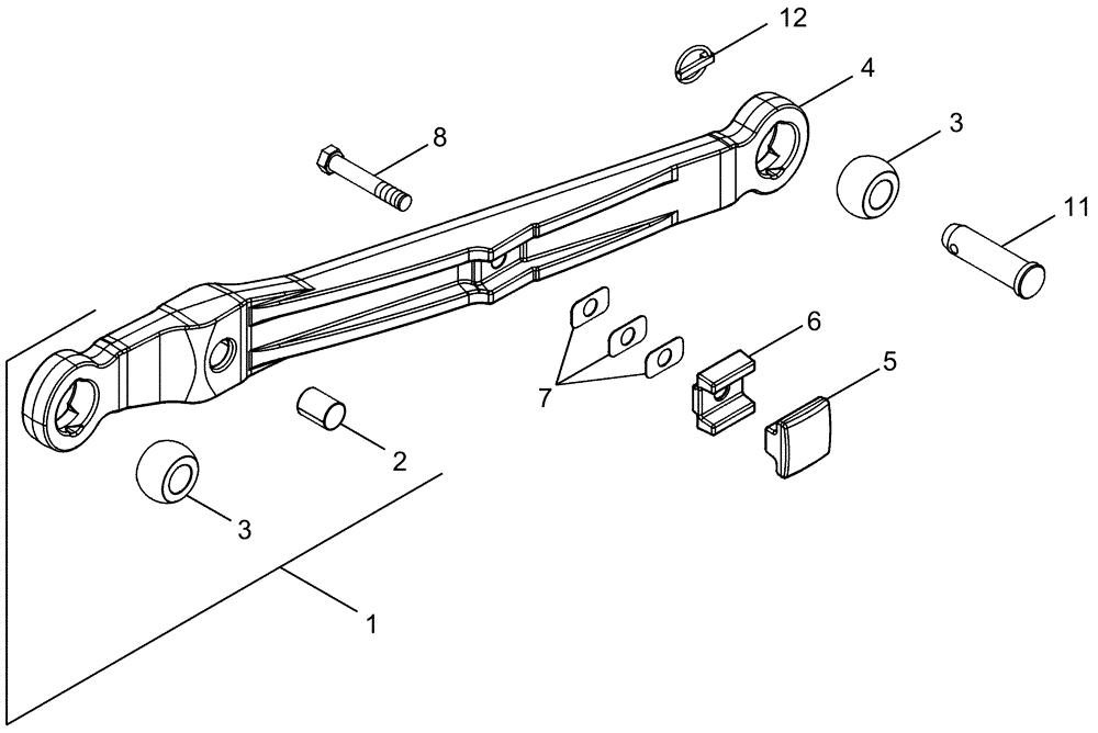 Схема запчастей Case IH MAGNUM 275 - (09-58) - HITCH - LOWER LIFT LINKS (09) - CHASSIS/ATTACHMENTS