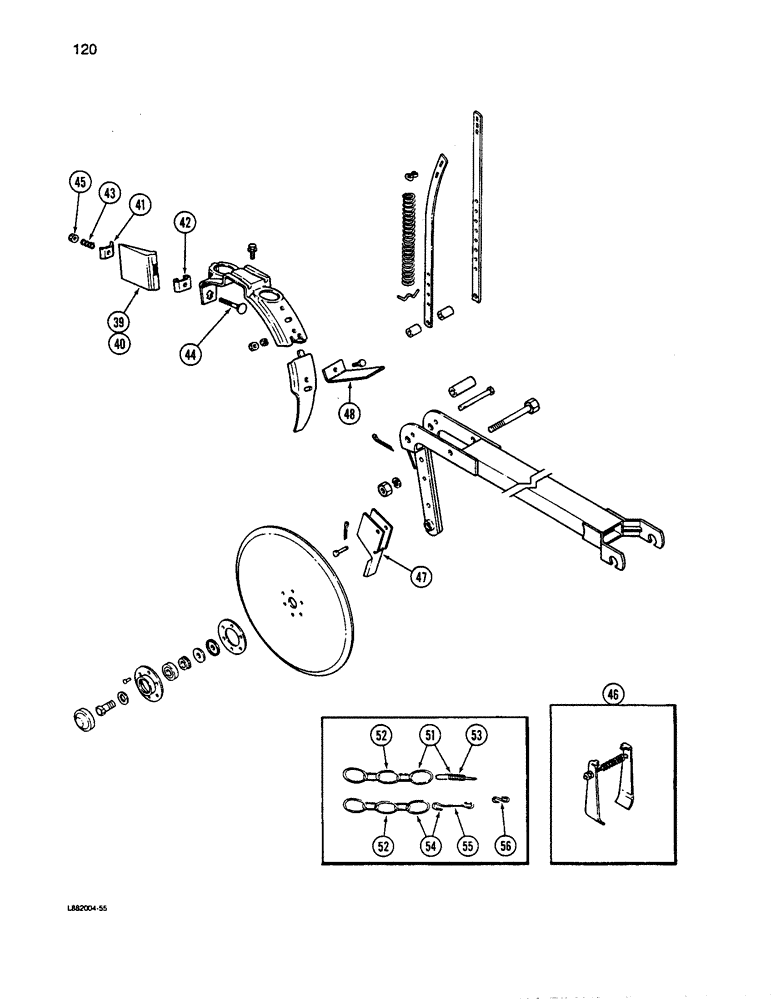 Схема запчастей Case IH 5100 - (120) - DOUBLE DISC FURROW OPENER, CONTD 