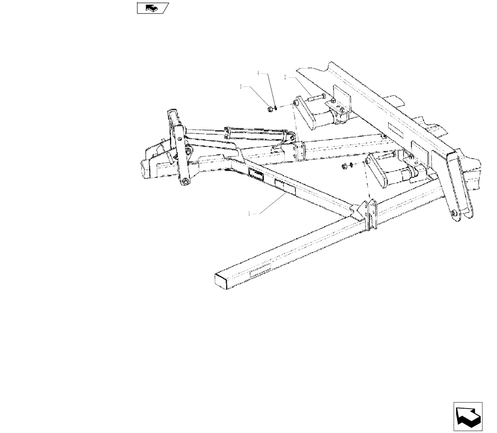 Схема запчастей Case IH 870 - (39.100.06) - DISK FRAME (39) - FRAMES AND BALLASTING