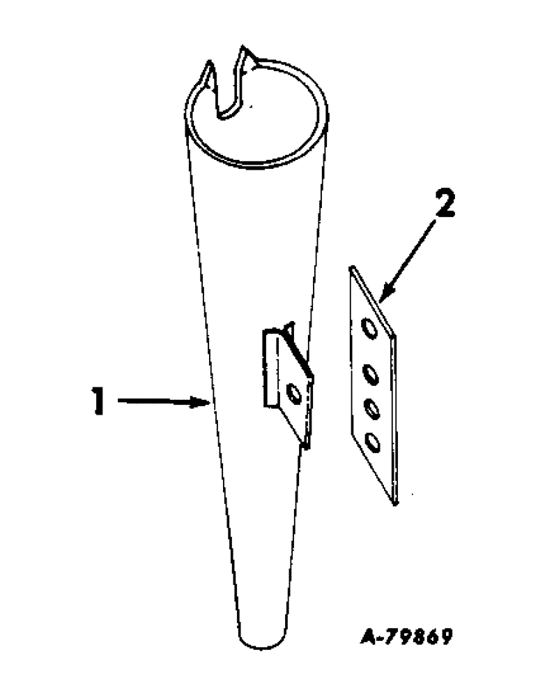 Схема запчастей Case IH 601 - (T-15) - FERTILIZER SPOUT, FOR FRONT MOUNTED PLANTER UNITS 