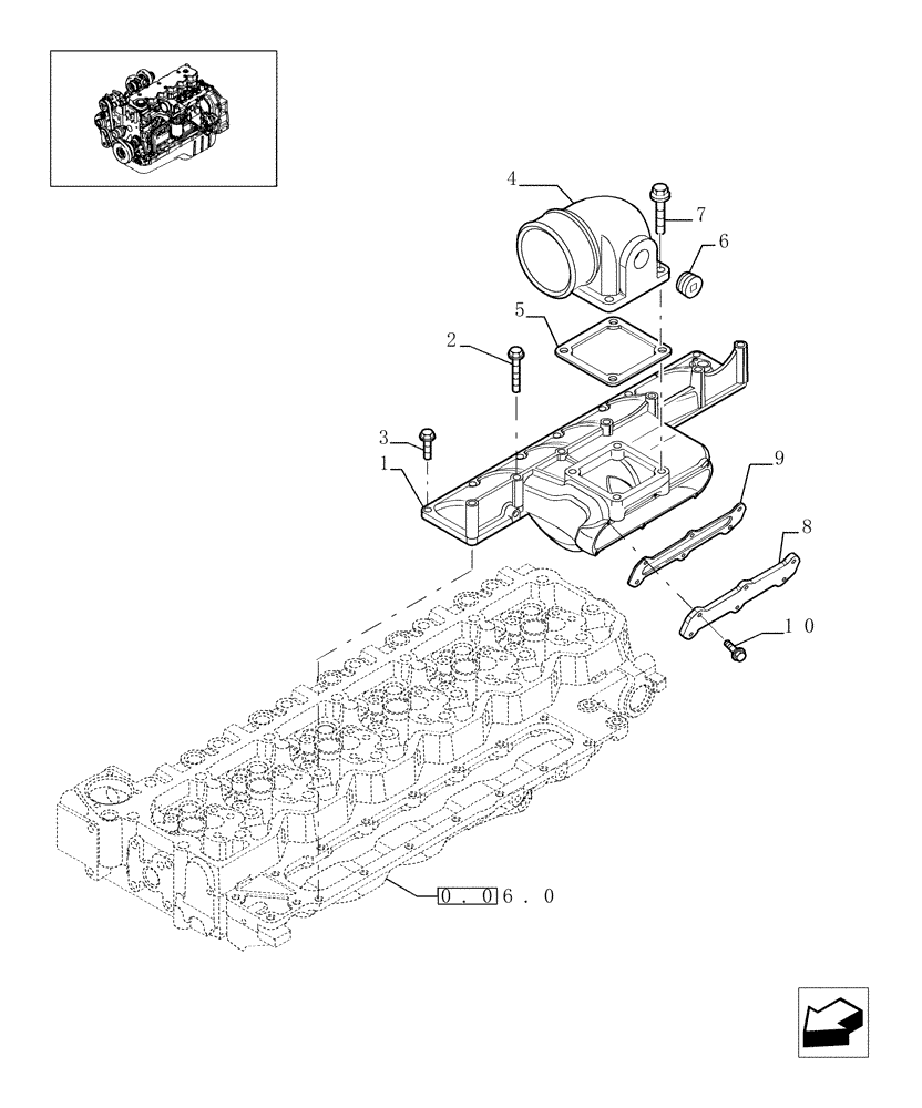 Схема запчастей Case IH F4HE9684D J102 - (0.07.1[01]) - MANIFOLD - INTAKE (504114394 - 504165154 - 504114494) 