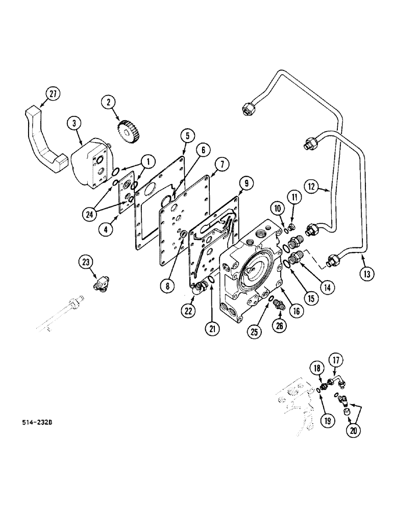 Схема запчастей Case IH 248 - (8-646) - HYDRAULIC POWER SUPPLY AND MULTI-CONTROL VALVE (08) - HYDRAULICS