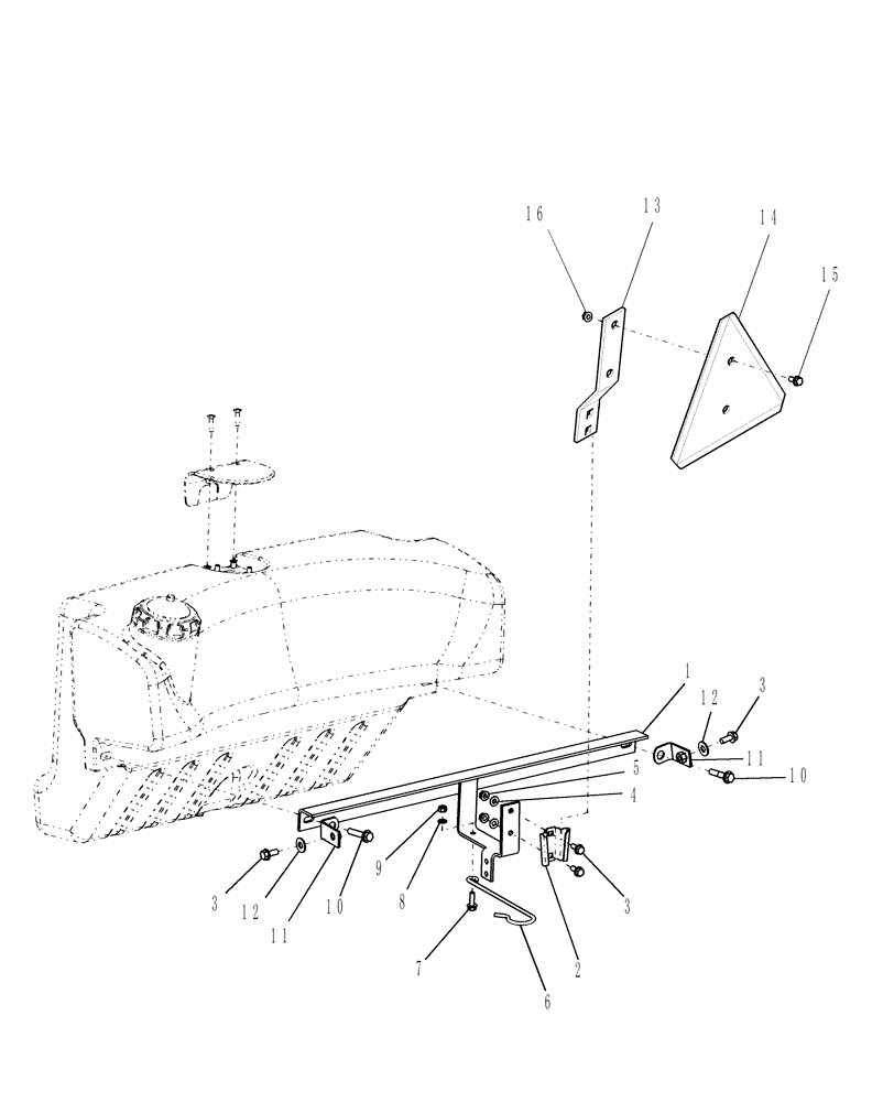 Схема запчастей Case IH FARMALL 45 - (08.09) - SMV MOUNTING (08) - SHEET METAL