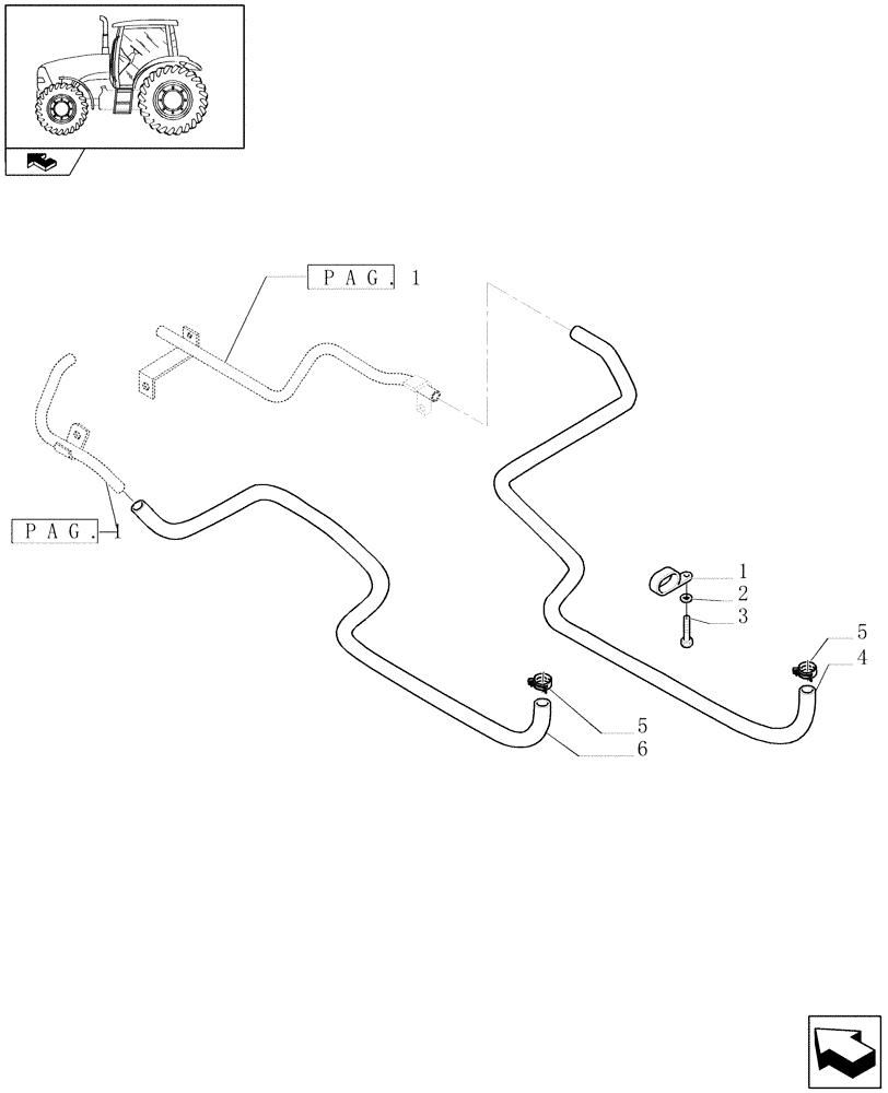 Схема запчастей Case IH PUMA 155 - (1.94.3[02]) - HEATING SYSTEM PIPES (10) - OPERATORS PLATFORM/CAB